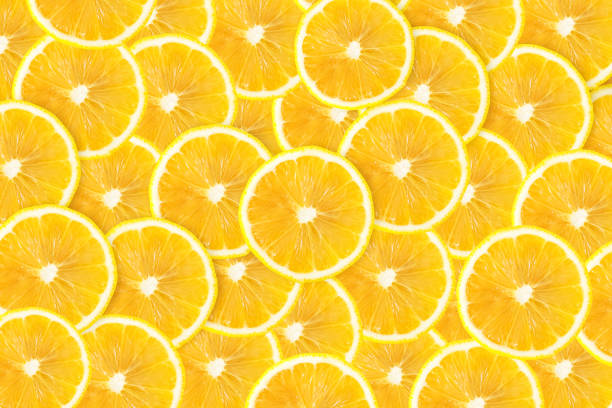 istock Lemon slices cuted isolated on white background. 1254581461
