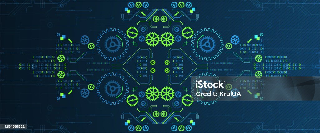 Abstract Technology Concept Computer Code Background Vector ...
