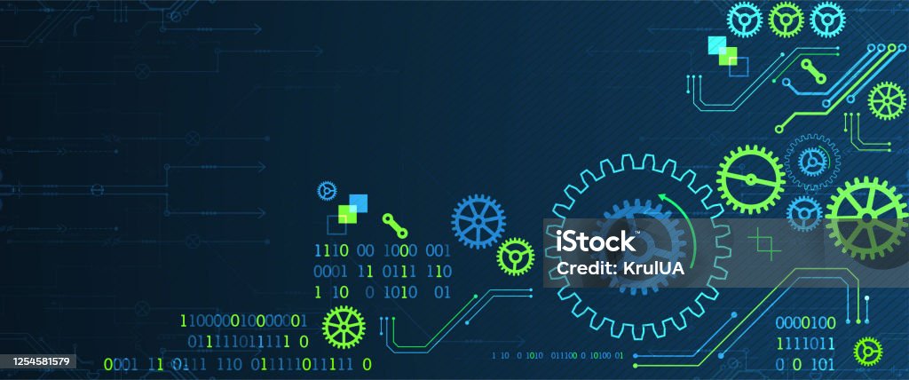 Abstract Technology Concept Computer Code Background Vector ...