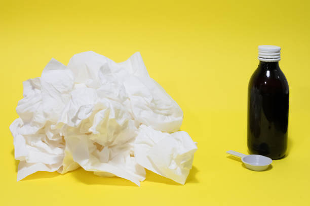 istock Dirty tissues. Runny nose and cold, flu concepts. 1254586213