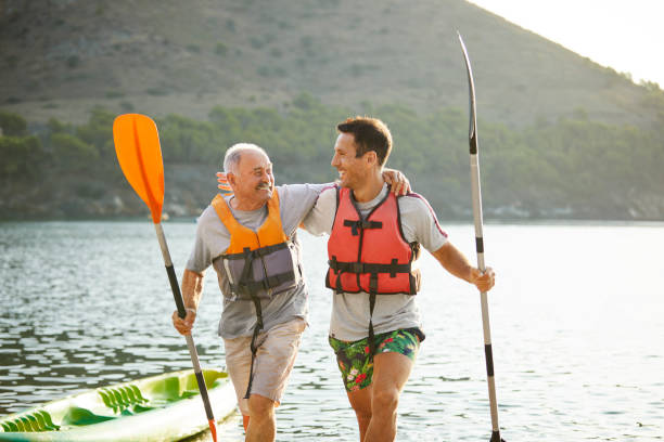 istock Happy Father And Son Enjoying Vacation Together Post Covid-19 1254587445