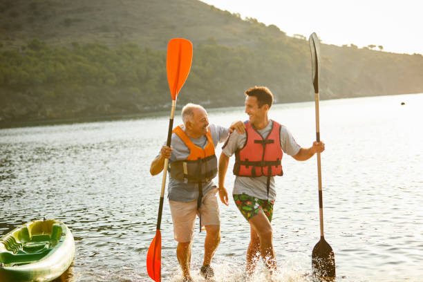 istock Happy Father And Son Enjoying Vacation Together Post Covid-19 1254587521