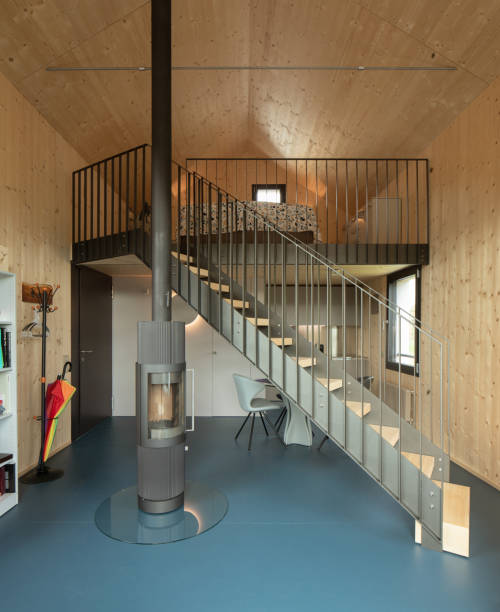 istock Interior of a small Swiss chalet 1254595068