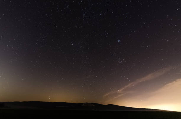istock mountain with colorful starry sky 1254598853