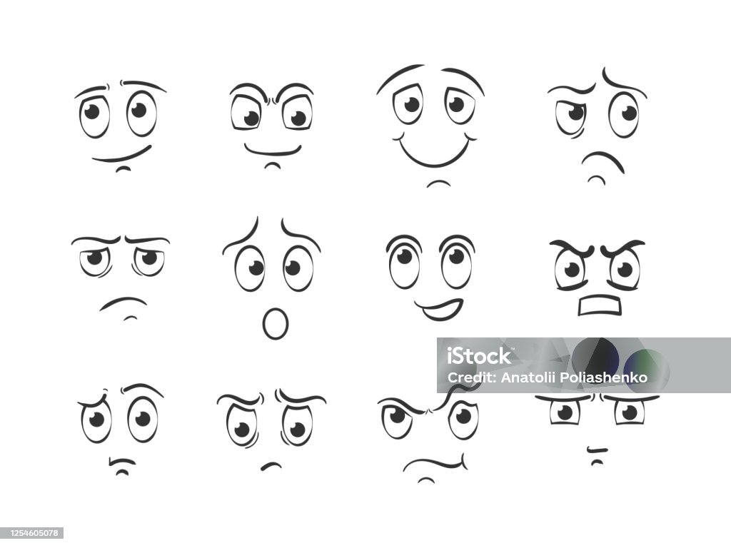 Ilustración de Emociones De Cara De Dibujos Animados y más Vectores Libres de Derechos de Emoticono - Emoticono, Alegre, Alegría - iStock Ilustración de Emociones De Cara De Dibujos Animados y más Vectores Libres de Derechos de Emoticono - Emoticono, Alegre, Alegría - iStock