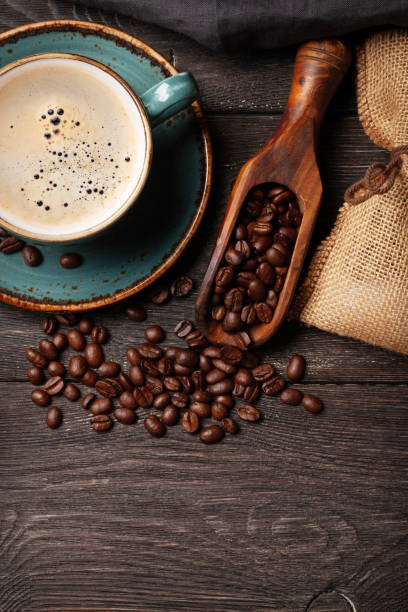 istock Espresso coffee and roasted coffee beans 1254607325