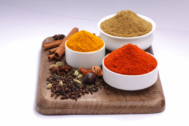 istock Spices with wooden BG 1254610162