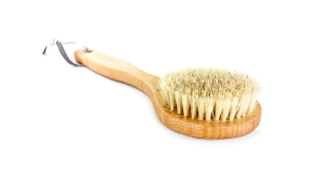 istock Massage brush with natural bristles 1254610212
