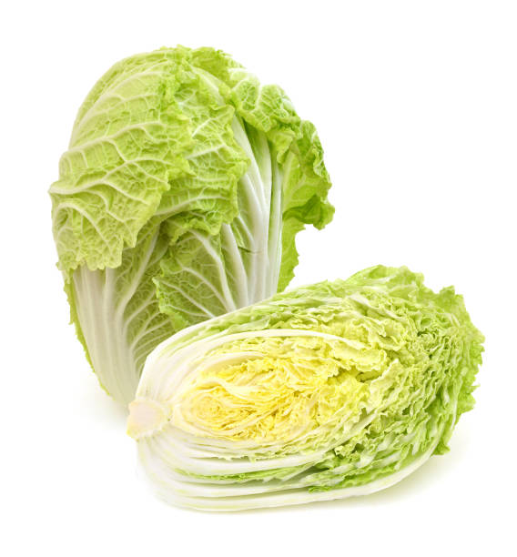 istock Tasty Chinese cabbage isolated on white 1254612278