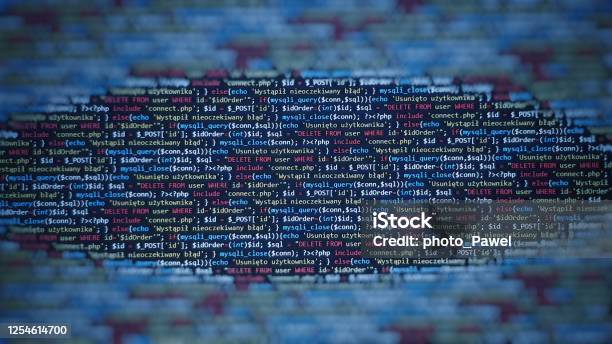 Blue Programming Code Background Abstract Coding Monitor Technology And ...