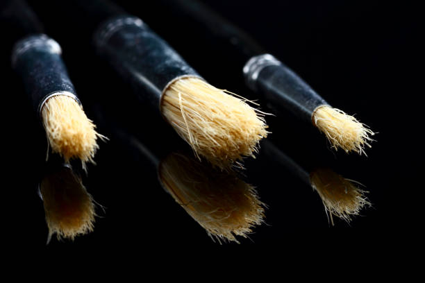 istock selection of artists bristle paint brushes 1254616754
