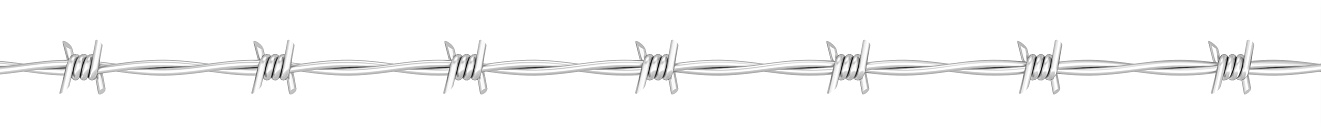 Barbed wire. 3d illustration isolated on white background