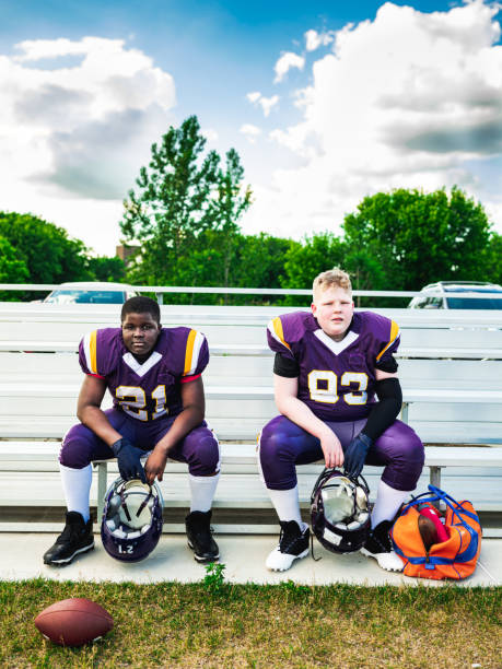 istock Junior Football players getting ready 1254622707