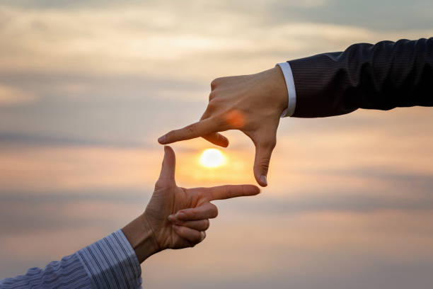 istock Two businessmen shows cropping . 1254630664