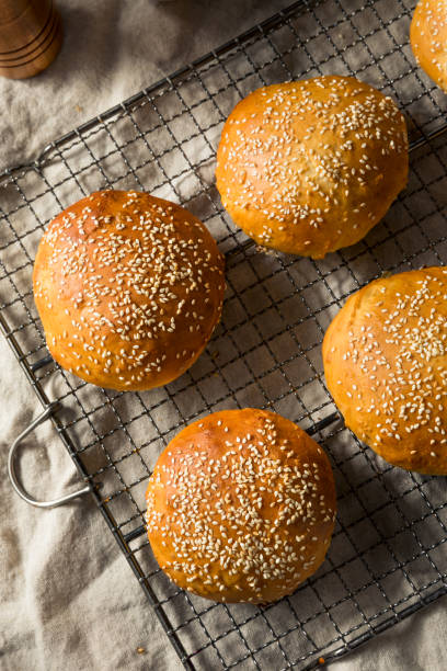 istock Homemade Sesame Seed Hamburger Buns 1254632423