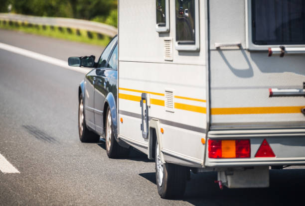 istock Summer Vacation with Small Travel Trailer 1254632657