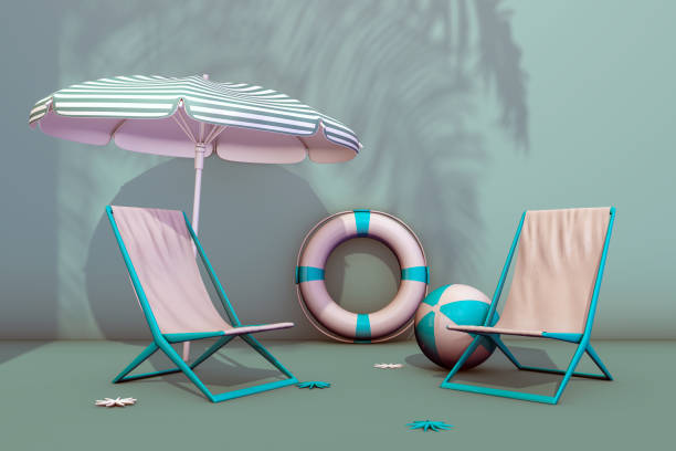 istock 3D rendering of summer concept. 1254633592