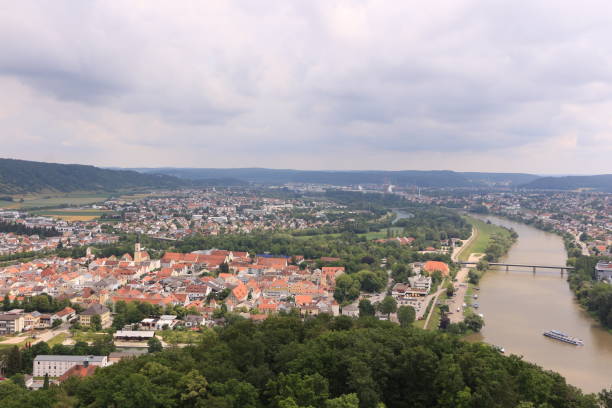 istock Panoramic view over Kelheim in Lower Bavaria 1254642588