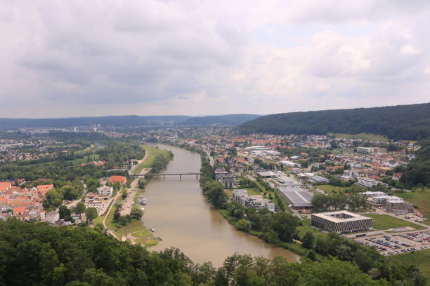 istock Panoramic view over Kelheim in Lower Bavaria 1254643737