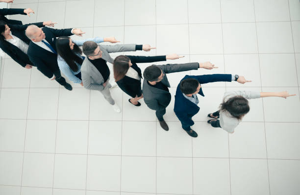 istock group of diverse business people standing in line 1254655948