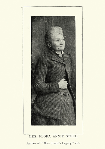 Vintage photograph of Flora Annie Steel an English writer, who lived in British India for 22 years. She was noted especially for books set or otherwise connected with the sub-continent.