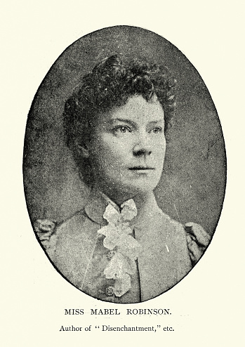 Vintage photograph of Frances Mabel Robinson, English novelist, critic and translator. 19th Century