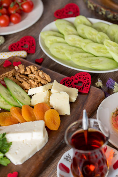 istock Delicious traditional turkish breakfast on table 1254657825