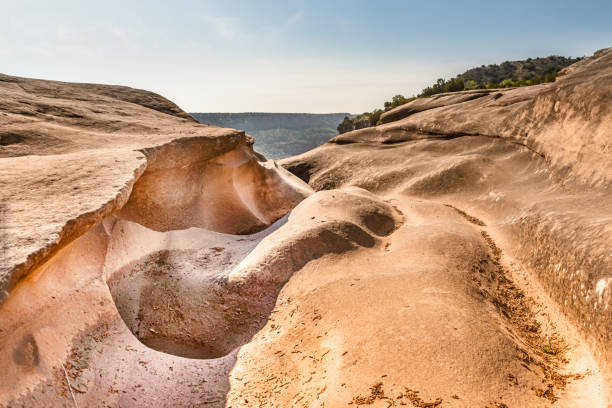 Rock structure on a cliff at the Palo Duro Canyon