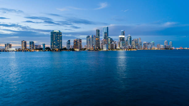 istock Downtown Miami Night, Miami Sunrise, Cityscape 1254661536