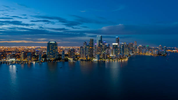 istock Downtown Miami Night, Miami Sunrise, Cityscape 1254661538