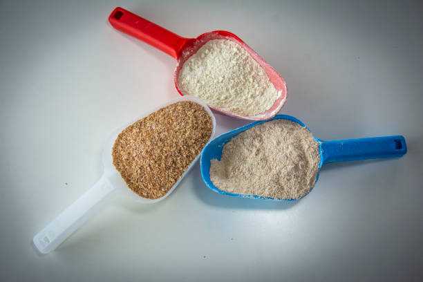 Shovels with different types of flour in Rosario, Santa Fe Province, Argentina