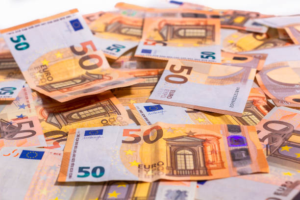 istock stacked up 50 euros Bills 1254665093