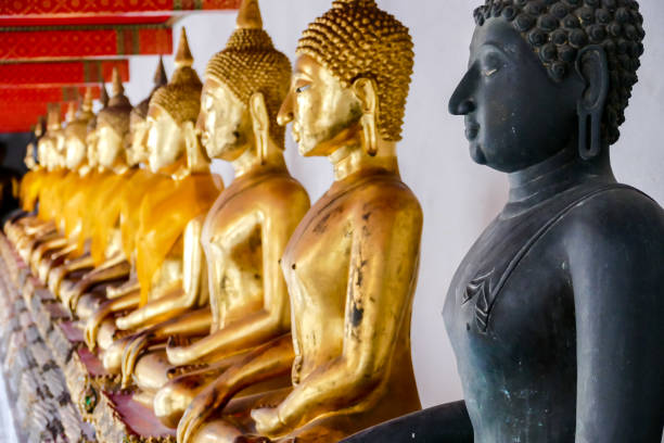 hermosa foto del templo wat pho, ciudad de bangkok tomada en tailandia - wat pho fotografías e imágenes de stock