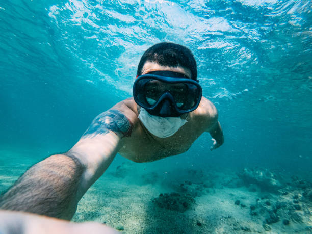 istock Snorkeling With Sterile Mask 1254670980