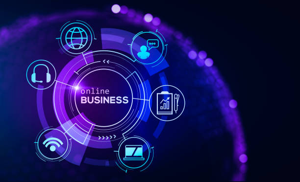 istock Global online business digital HUD interface 1254674662