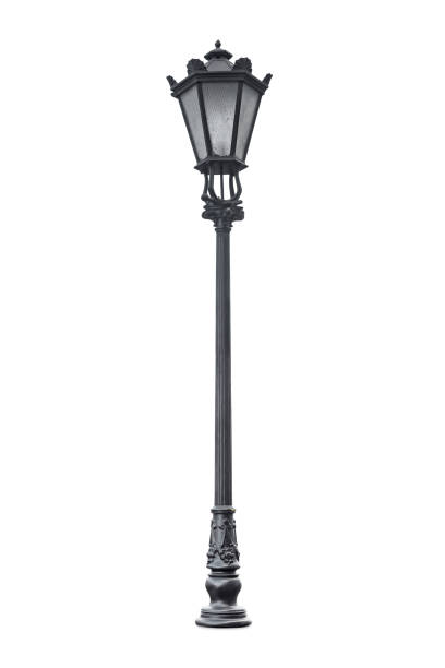 istock Decorative street lantern isolated on white background 1254676552