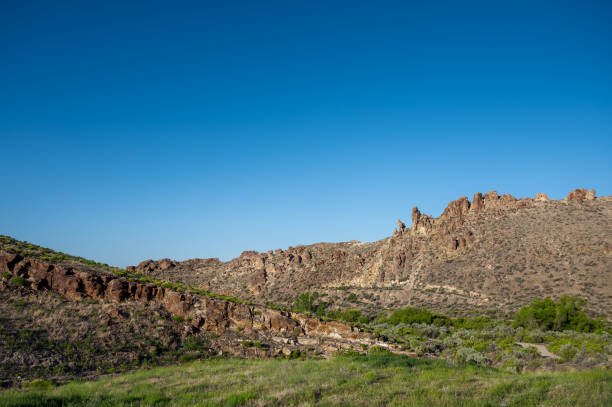 istock Rocky canyon in summer time 1254679218