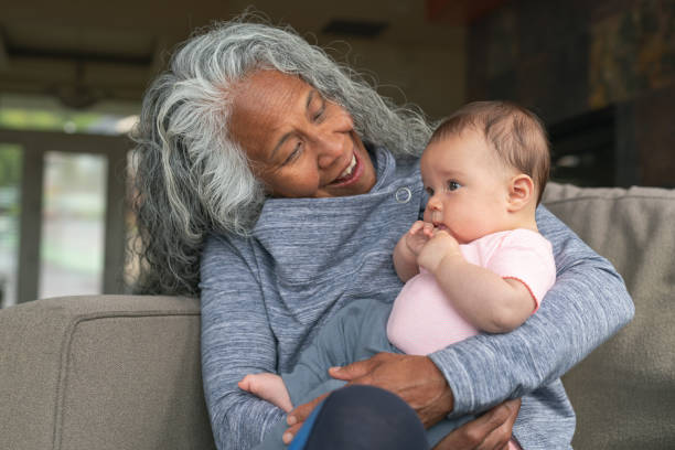 istock Grandmother talking affectionately to her granddaughter 1254683772