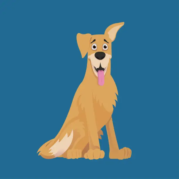Vector illustration of Happy Labrador Retriever