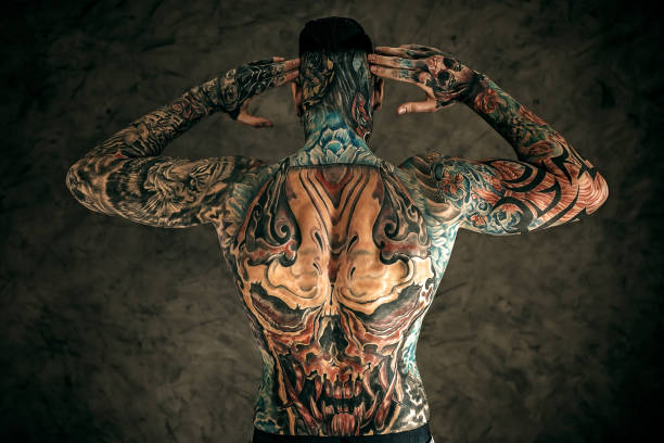 Muscular Build Men Tattoo Male Beauty Stock Photos, Pictures & Royalty-Free  Images - iStock