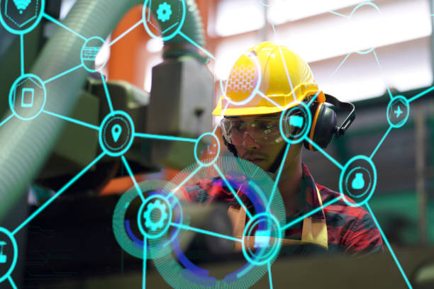 istock Industrial Engineer working  in smart factory industrial,Industry 4.0 concept image. 1254690700