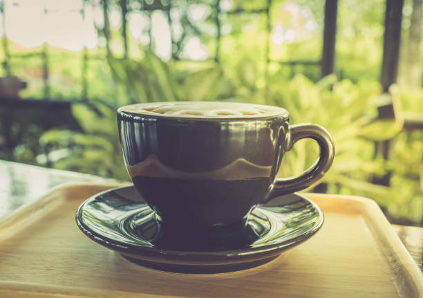 istock Cup of latte coffee 1254699129