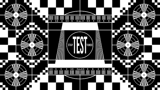 Old West Test Pattern 8k Vintage Test Pattern Stock Illustration - Download Image Now - Old ...