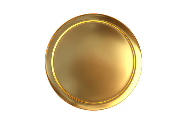 Golden Seal Isolated Seal gold medal stock pictures, royalty-free photos & images