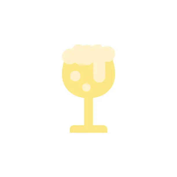 Vector illustration of Goblet, beer icon. Simple color vector elements of international beer day icons for ui and ux, website or mobile application