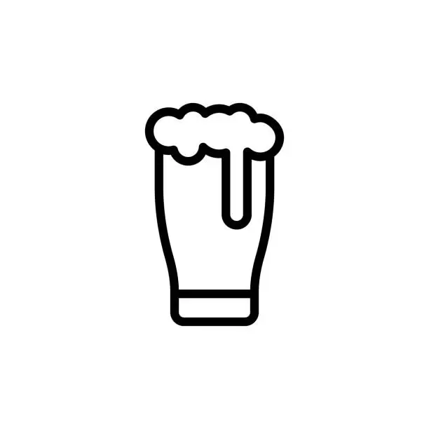 Vector illustration of Beer stein icon. Simple line, outline vector elements of international beer day icons for ui and ux, website or mobile application