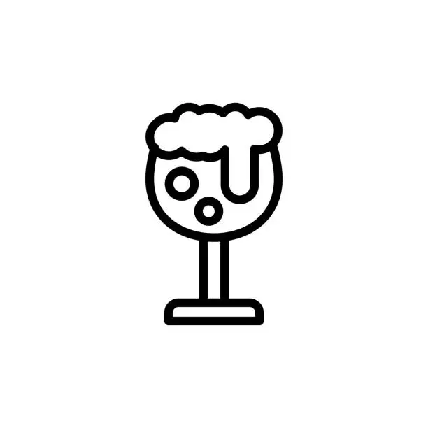 Vector illustration of Goblet, beer icon. Simple line, outline vector elements of international beer day icons for ui and ux, website or mobile application