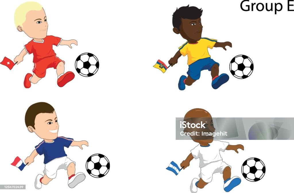 Ilustración de Equipo De Fútbol De Dibujos Animados y más Vectores Libres  de Derechos de Francia - Francia, Fútbol, Atleta - Papel social - iStock