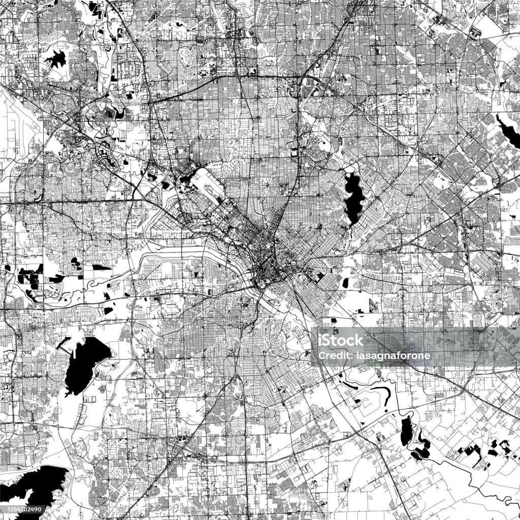 Dallas Texas Vector Map Stock Illustration - Download Image Now