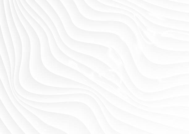 illustrations, cliparts, dessins animés et icônes de ondes incurvées réfractées fond blanc abstrait - backgrounds abstract wave focus on background